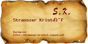 Strasszer Kristóf névjegykártya